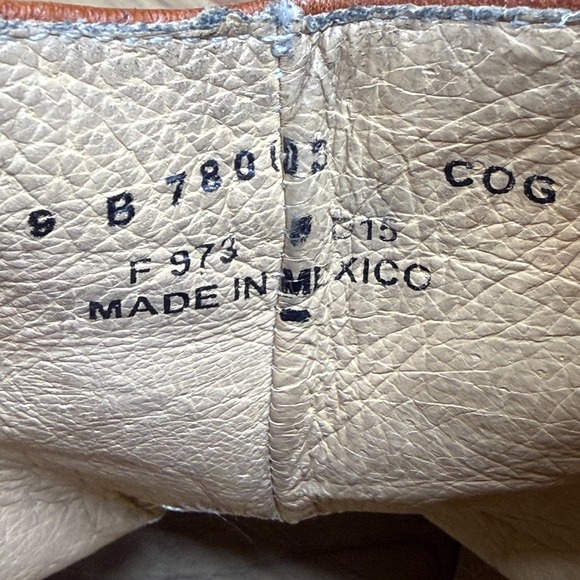 FRYE Sacha Moto Western Bootie Womens 9 Cognac Leather Zipper Heel - Picture 11 of 11